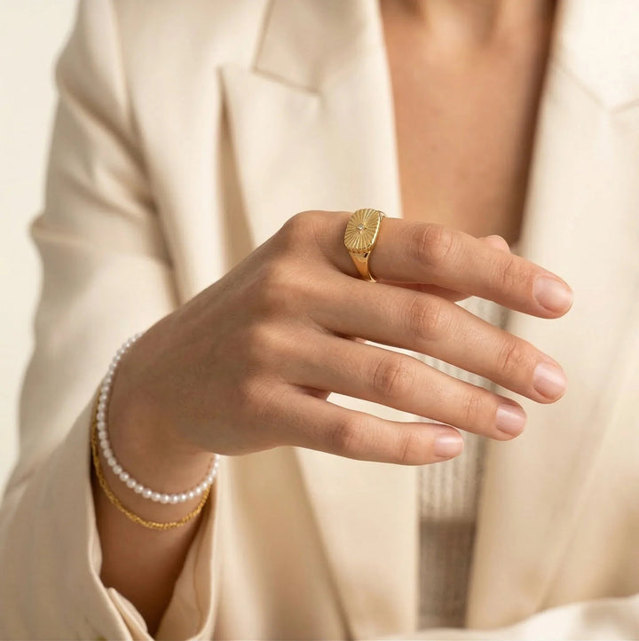 Gold-Plated Minimalist Ring For Women