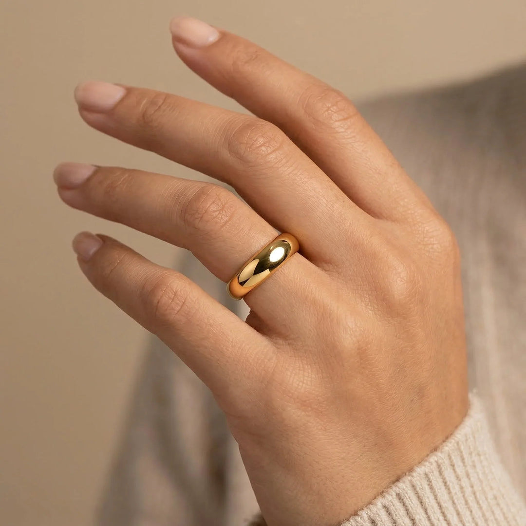 Gold-Plated Minimalist Ring For Women