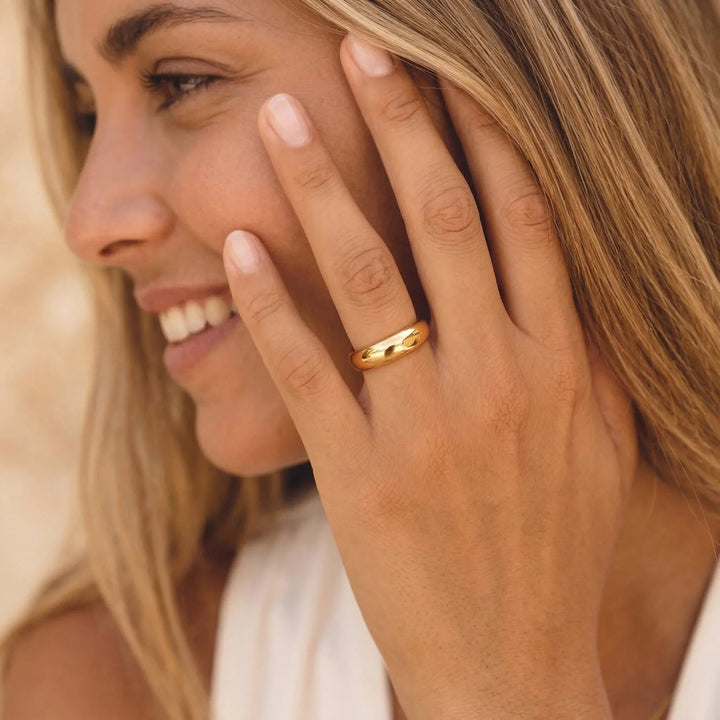 Gold-Plated Minimalist Ring For Women