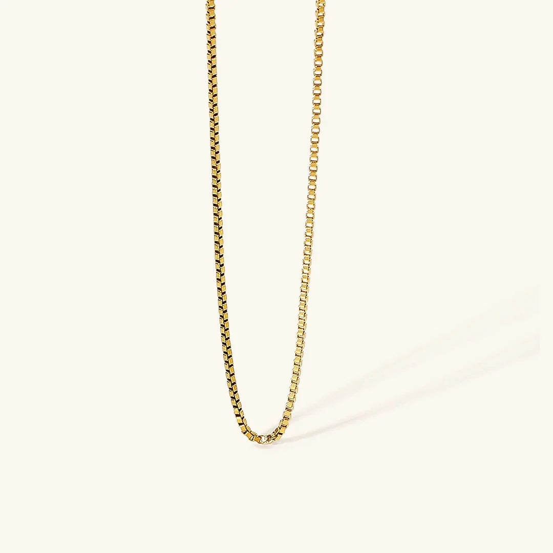 Gold-Tone Square Link Chain Necklace