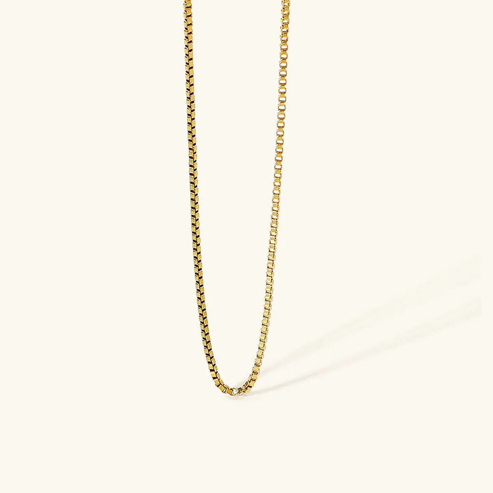 Gold-Tone Square Link Chain Necklace