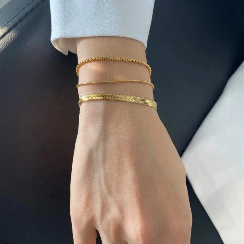 Gold-Plated Snake Chain Bracelet