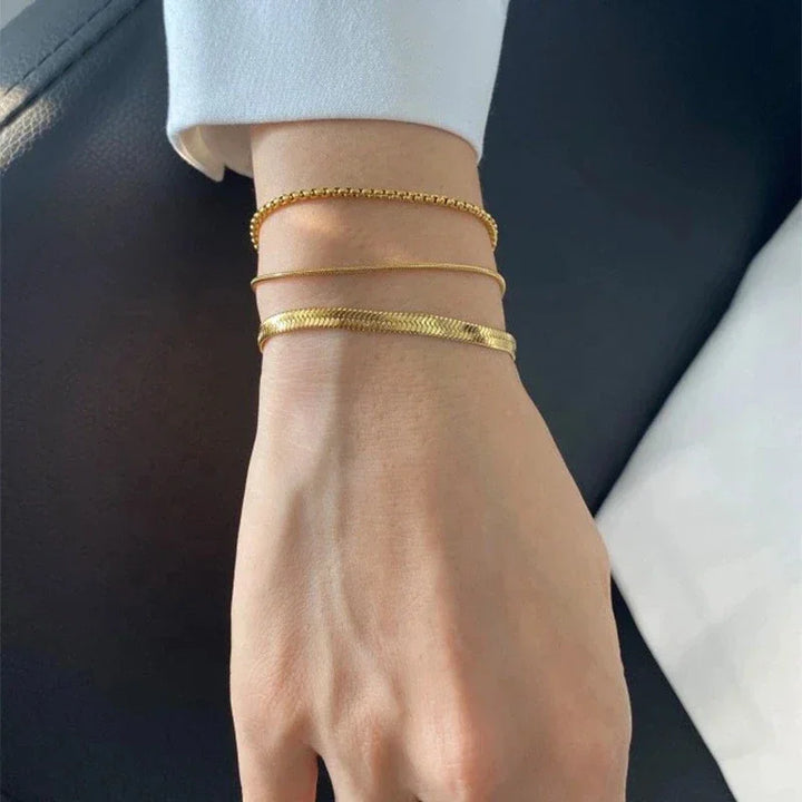 Gold-Plated Snake Chain Bracelet
