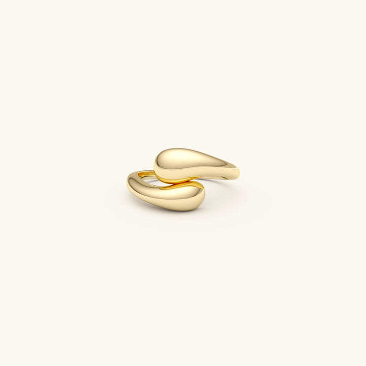 Gold-Plated Statement Adjustable Dome Ring for Women