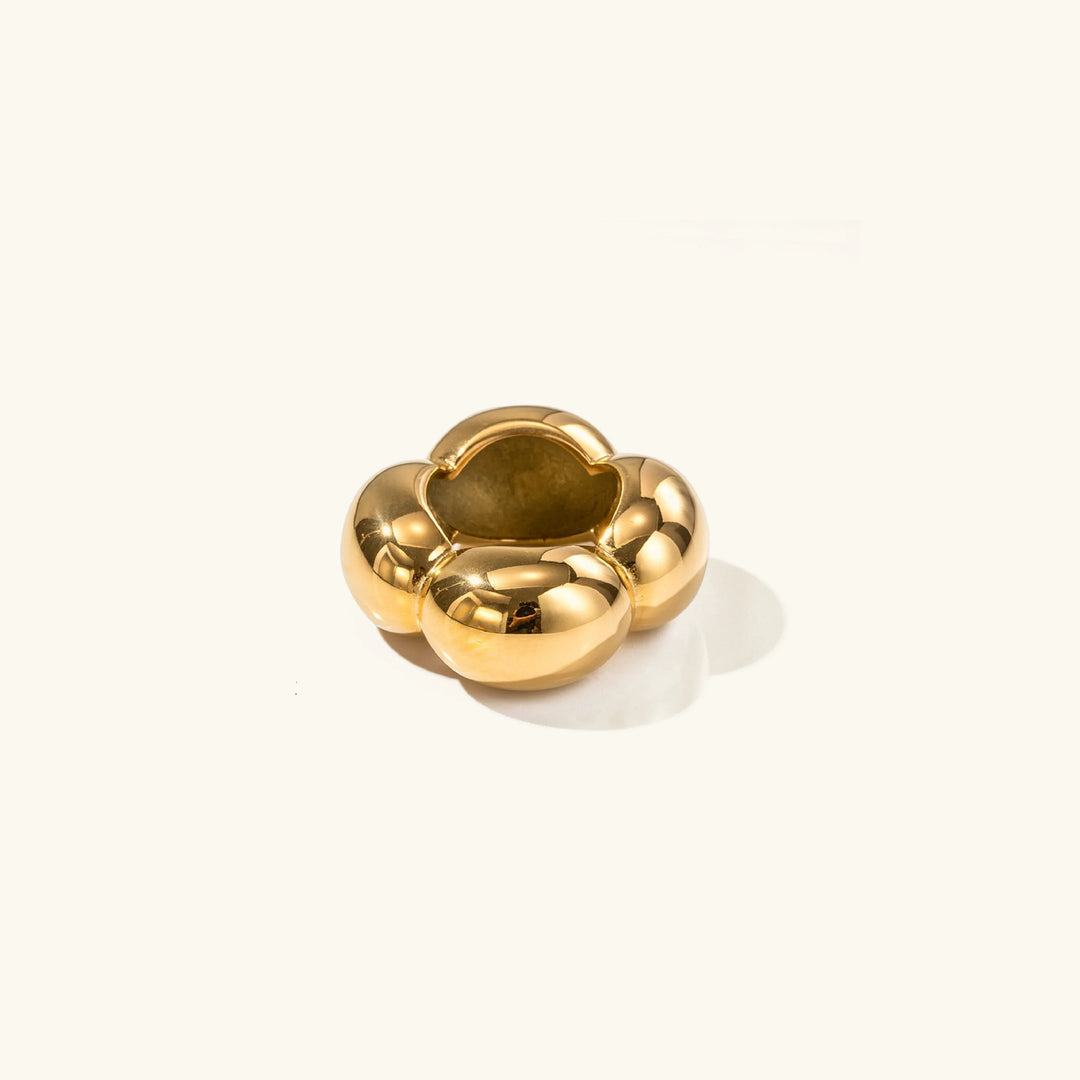 Gold-Plated Petal Statement Ring for Women