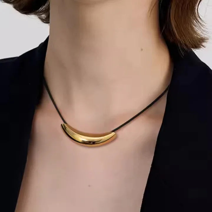 Gold-Plated Minimalist Pendant Necklace