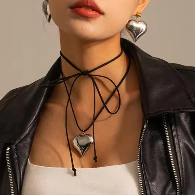 Gold-Plated Heart Pendant Necklace