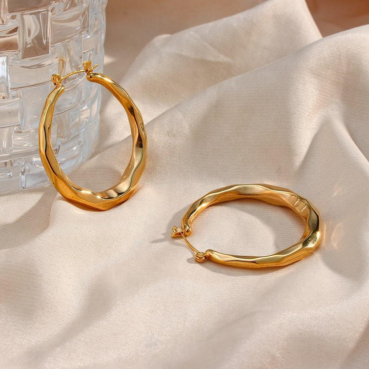 Gold-Plated Hoop Earrings For Women