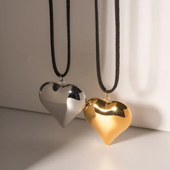 Gold-Plated Heart Pendant Necklace