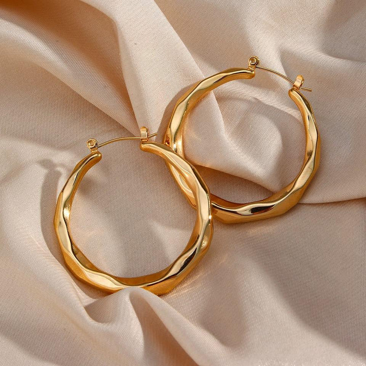Gold-Plated Hoop Earrings For Women