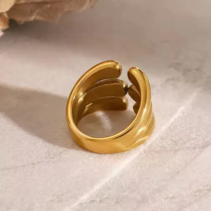 Gold-Plated Layered Statement Ring