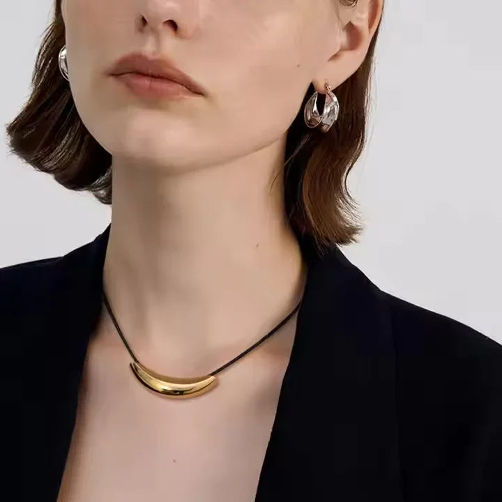 Gold-Plated Minimalist Pendant Necklace