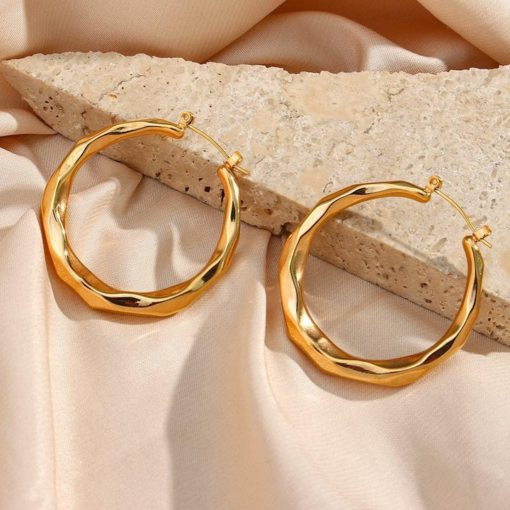 Gold-Plated Hoop Earrings For Women