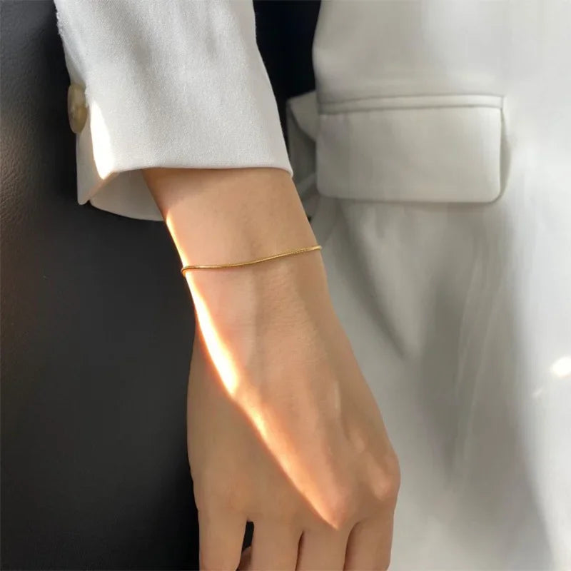 Gold-Plated Snake Chain Bracelet