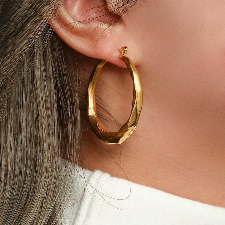 Gold-Plated Hoop Earrings For Women