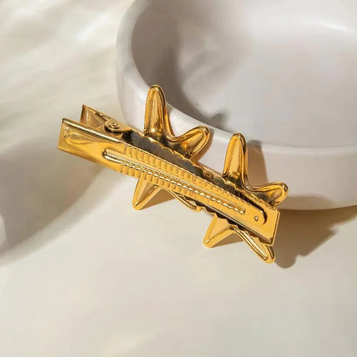 Gold-Plated Starfish Hair Clip