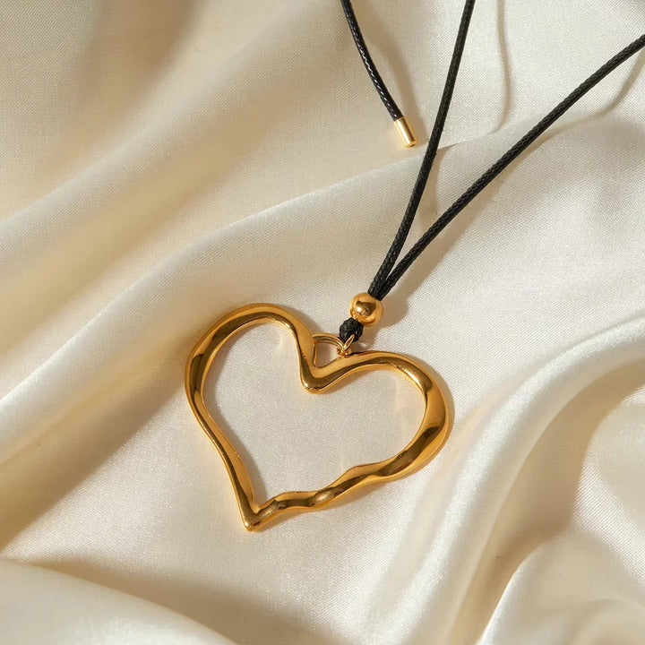Gold-Plated Heart Pendant Necklace