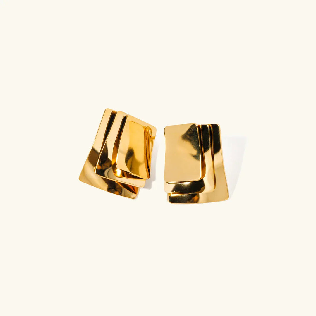 Gold-Plated Geometric Hypoallergenic Earrings