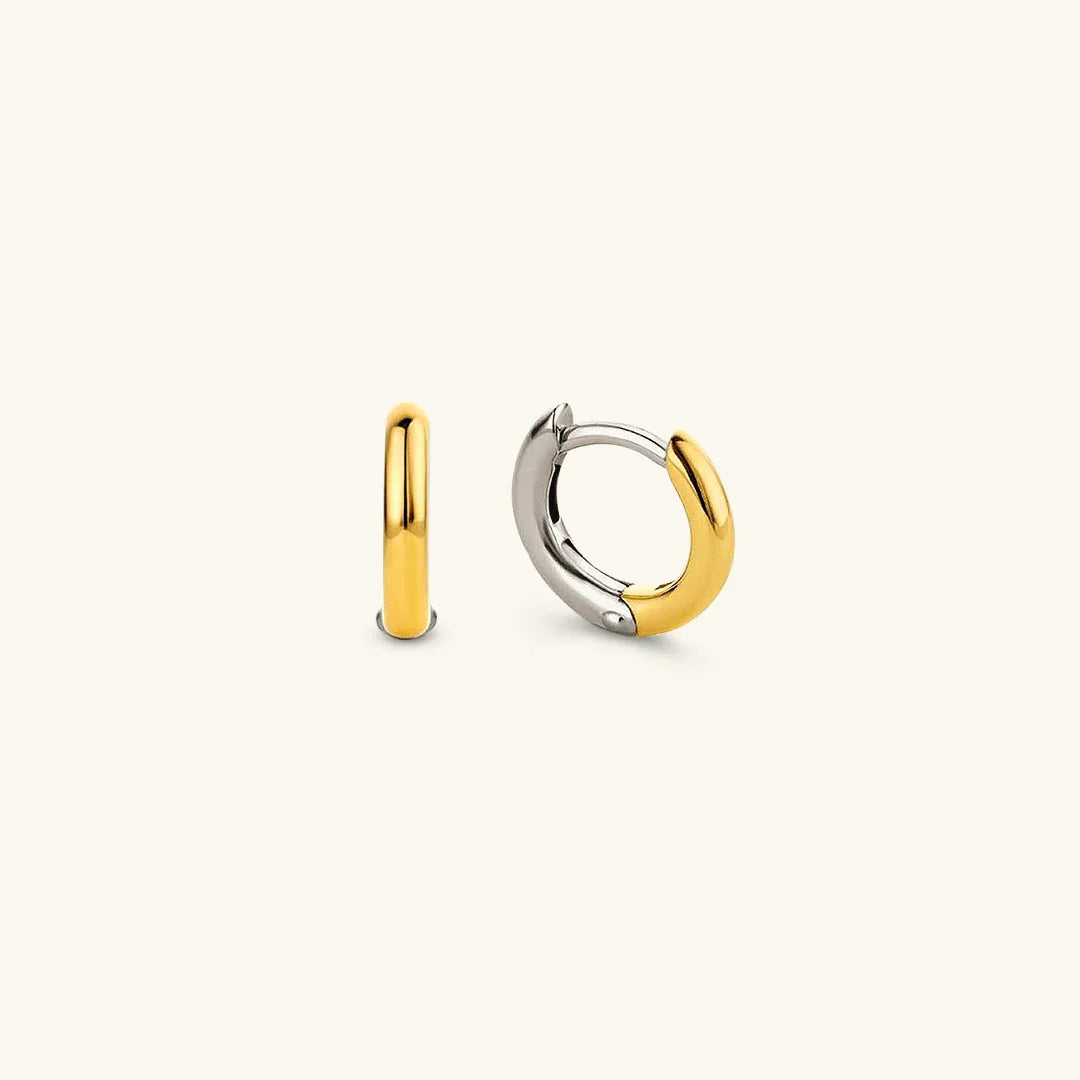 Gold-Plated Silver-Tone Hoop Earrings for Women