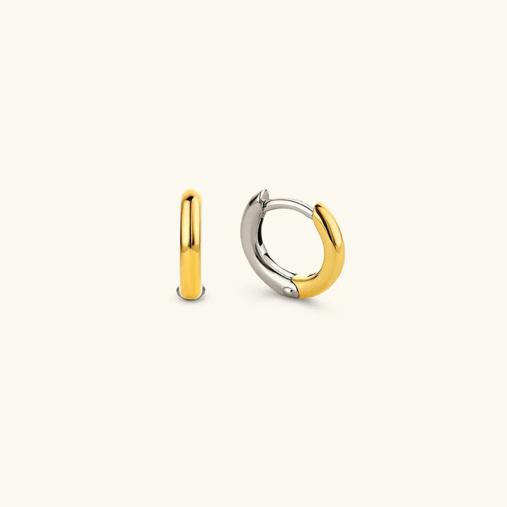 Gold-Plated Silver-Tone Hoop Earrings for Women