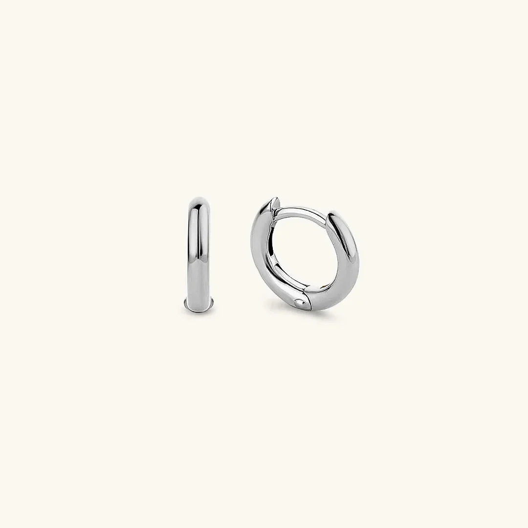 Gold-Plated Silver-Tone Hoop Earrings for Women