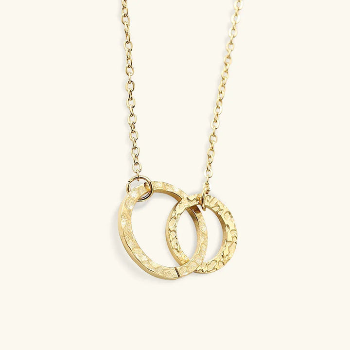 Gold-Tone Interlocking Hoop Pendant Necklace