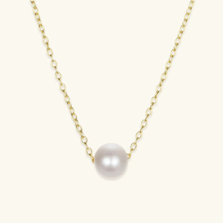 Gold-Plated Faux Pearl Minimalist Necklace for Women