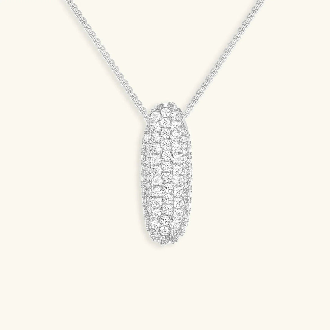 Gold-Plated Bubble Initial Diamond Necklace