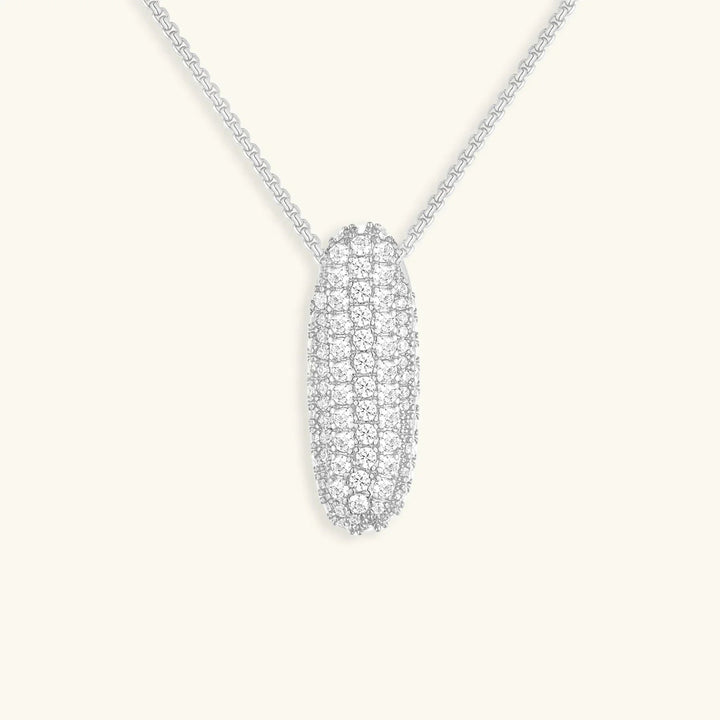 Gold-Plated Bubble Initial Diamond Necklace