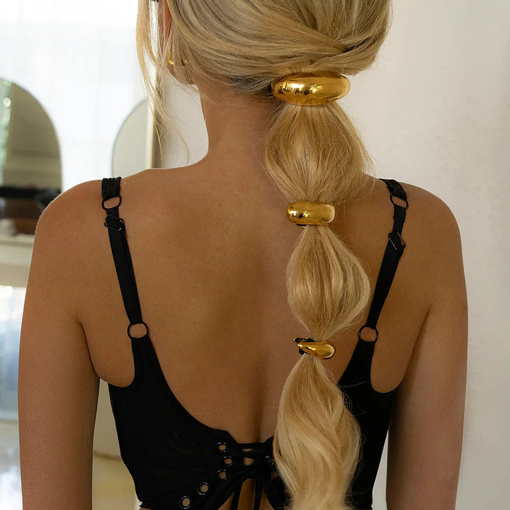 Mini Dome Gold-Plated Pony Cuff