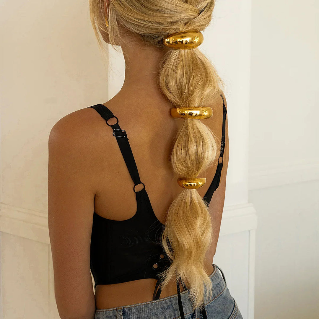 Mini Dome Gold-Plated Pony Cuff