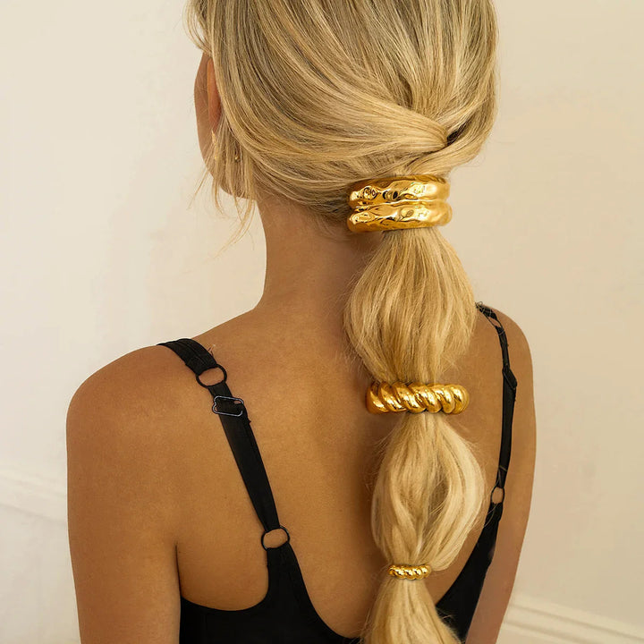Gold-Plated Stainless Steel Double Arch Pony Cuff