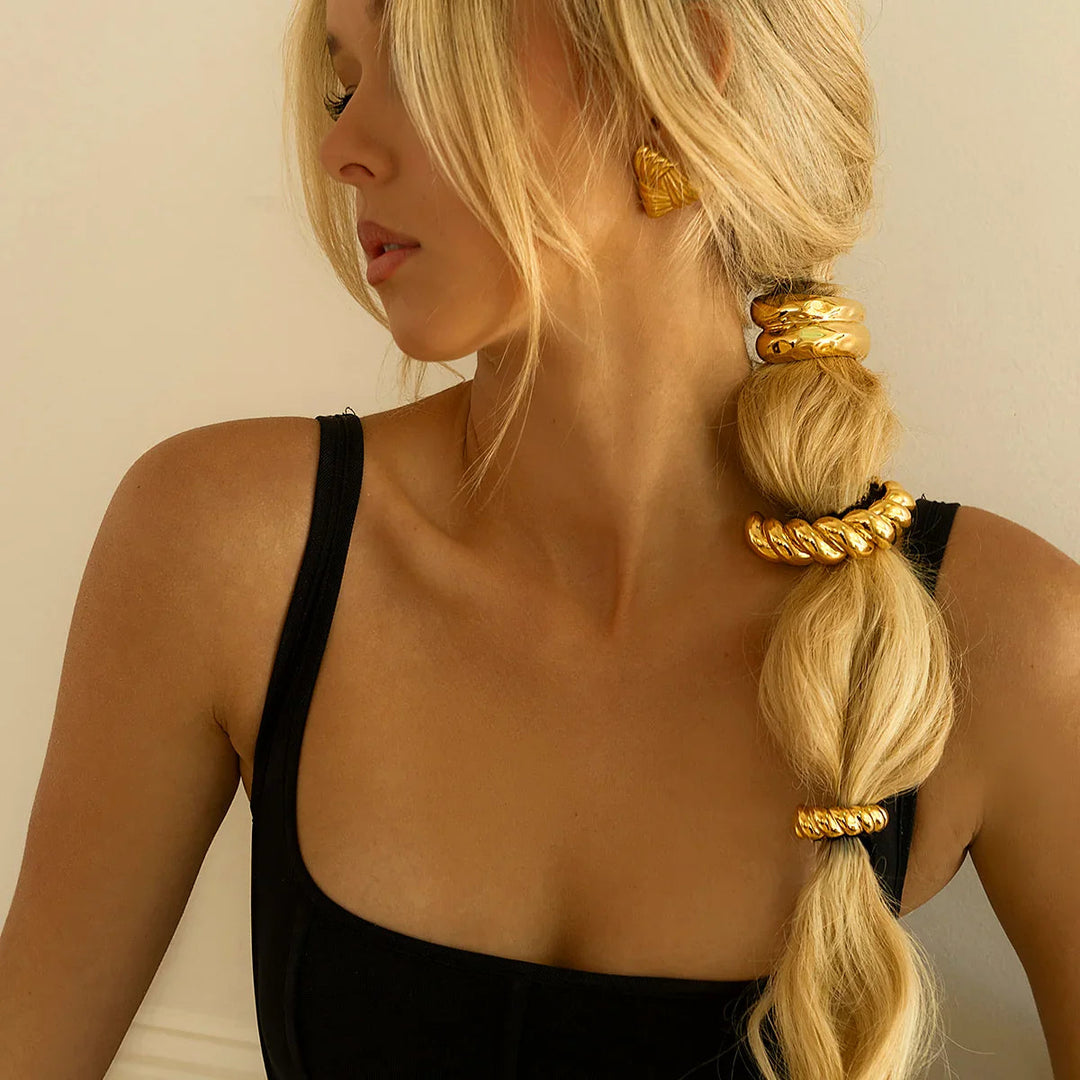 Gold-Plated Stainless Steel Double Arch Pony Cuff