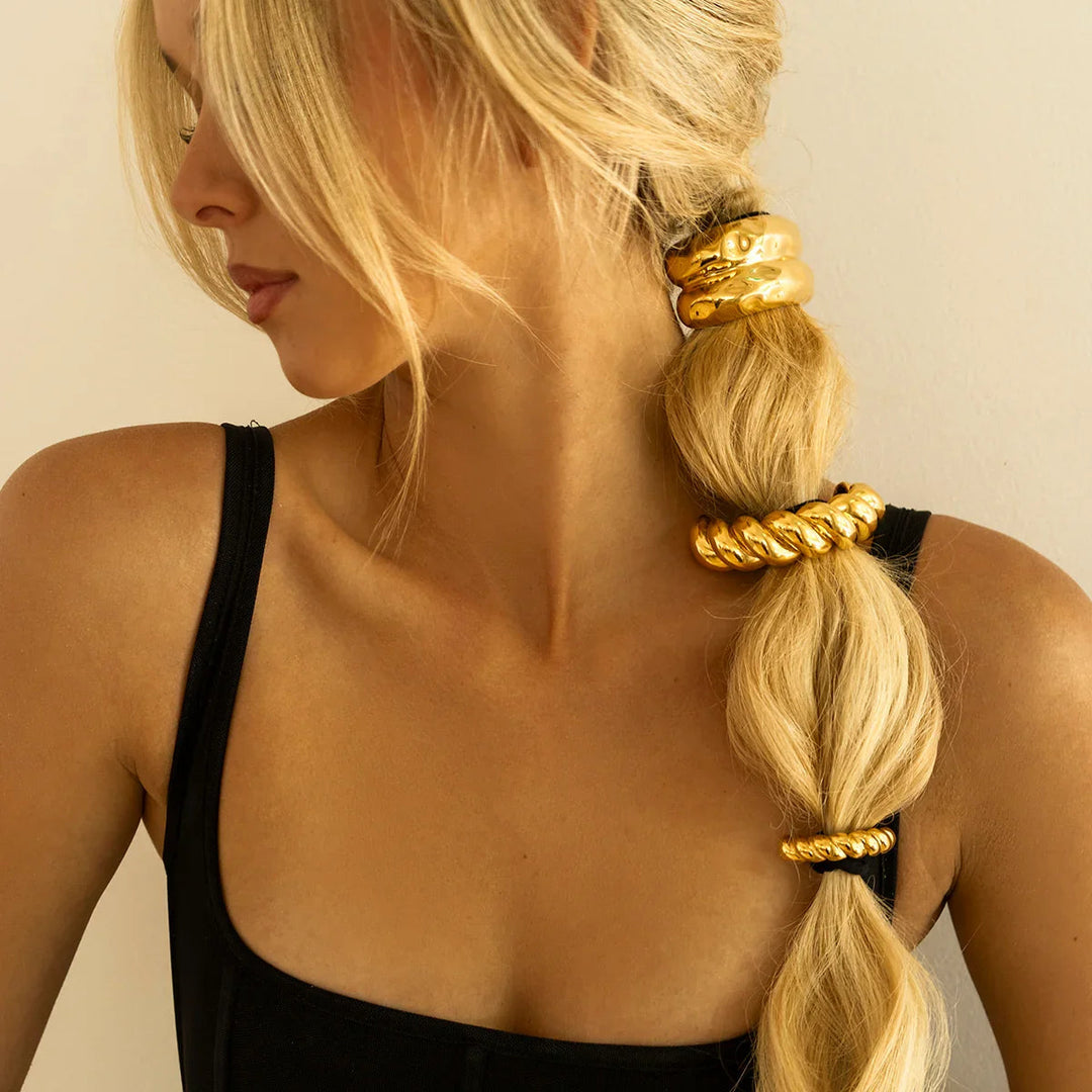 Gold-Plated Stainless Steel Double Arch Pony Cuff