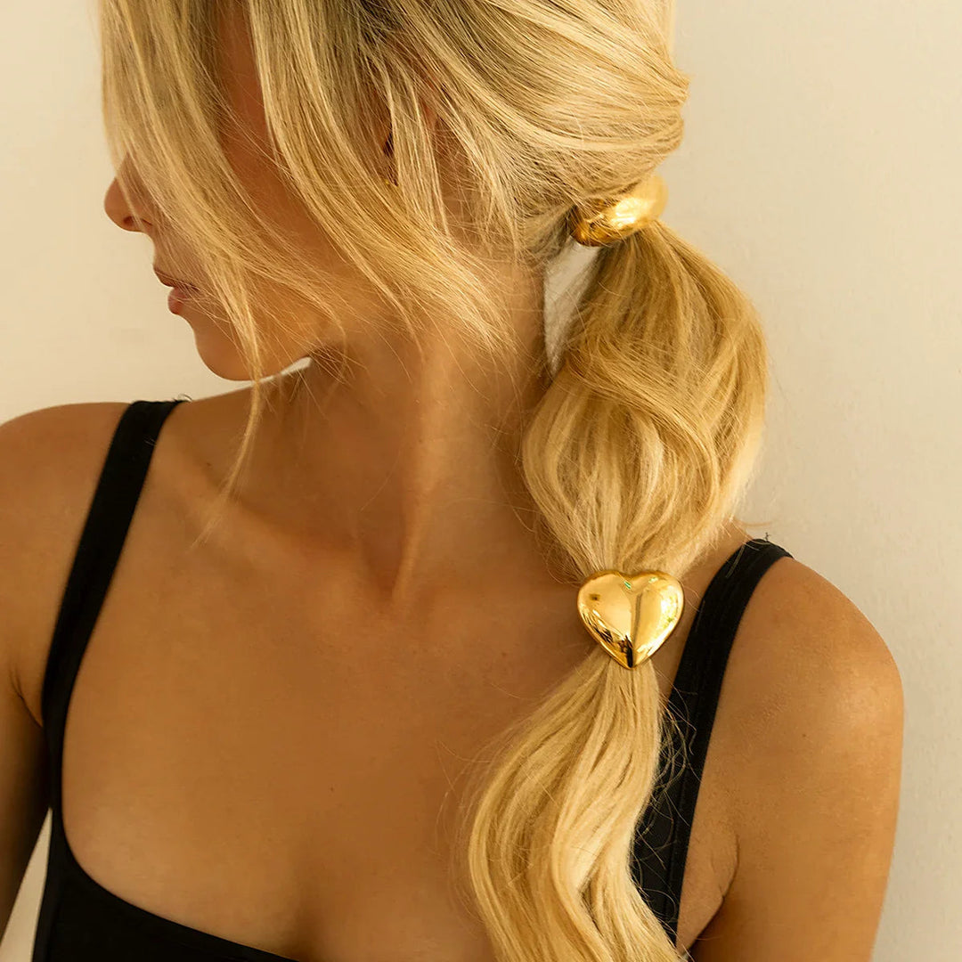 Heart Gold-Plated Pony Cuff