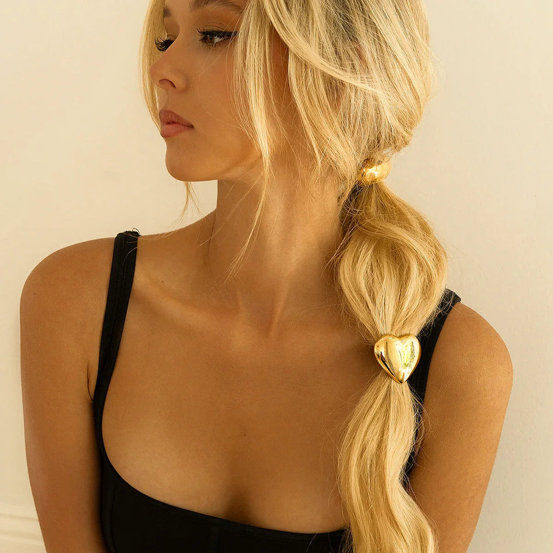 Heart Gold-Plated Pony Cuff