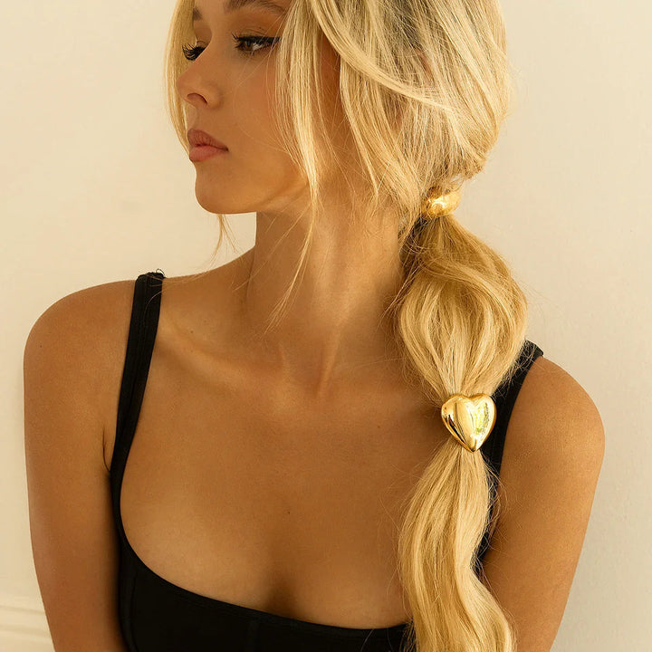 Heart Gold-Plated Pony Cuff