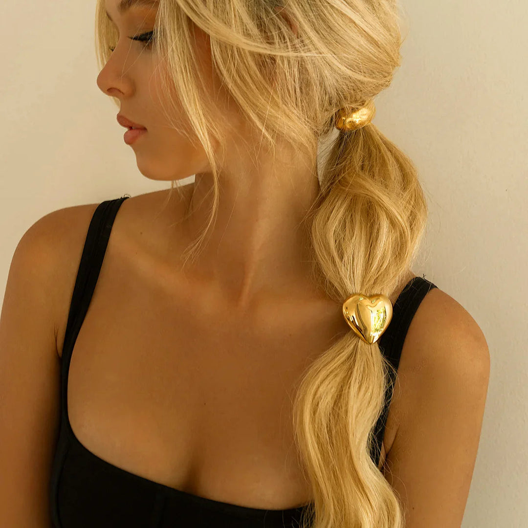 Heart Gold-Plated Pony Cuff