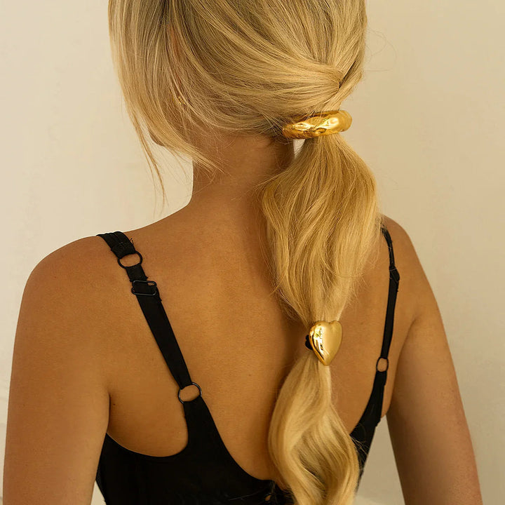 Heart Gold-Plated Pony Cuff
