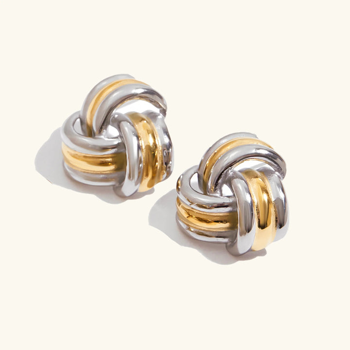 Gold Plated Statement Stud Earrings for Women