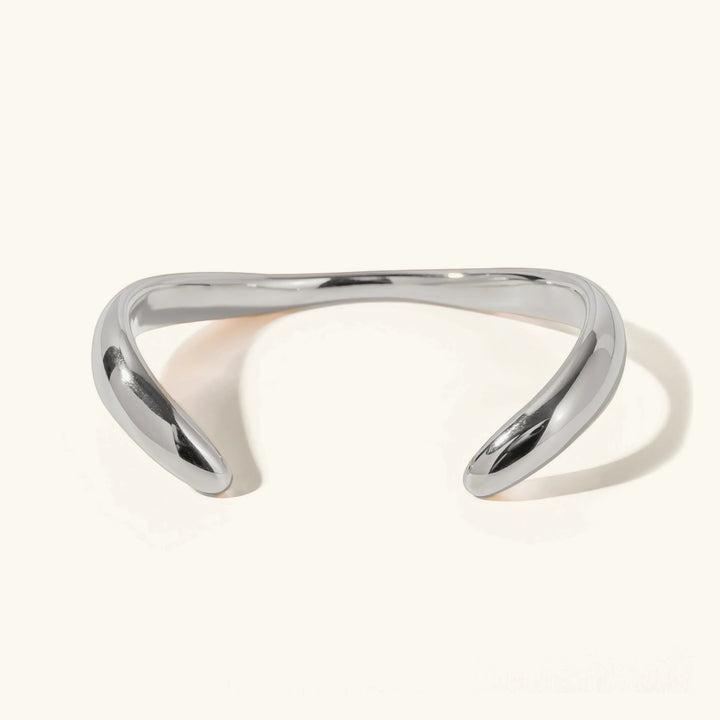 Gold-Plated Contemporary Open Bangle