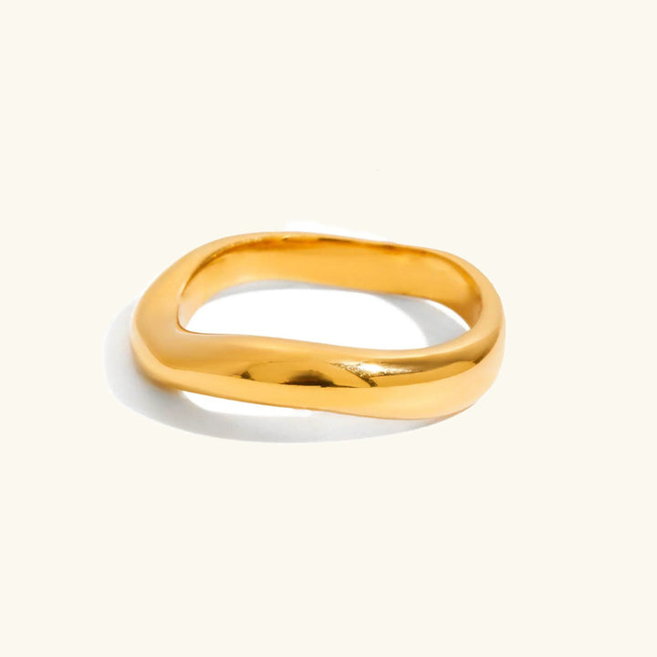 Gold Plated Cubic Zirconia Stackable Ring