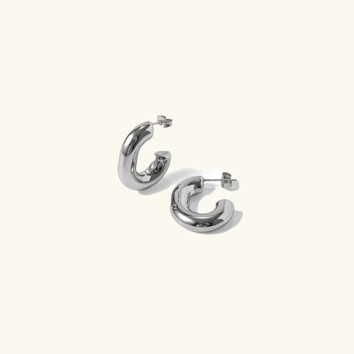 Silver-Plated Hoop Earrings Timeless and Versatile
