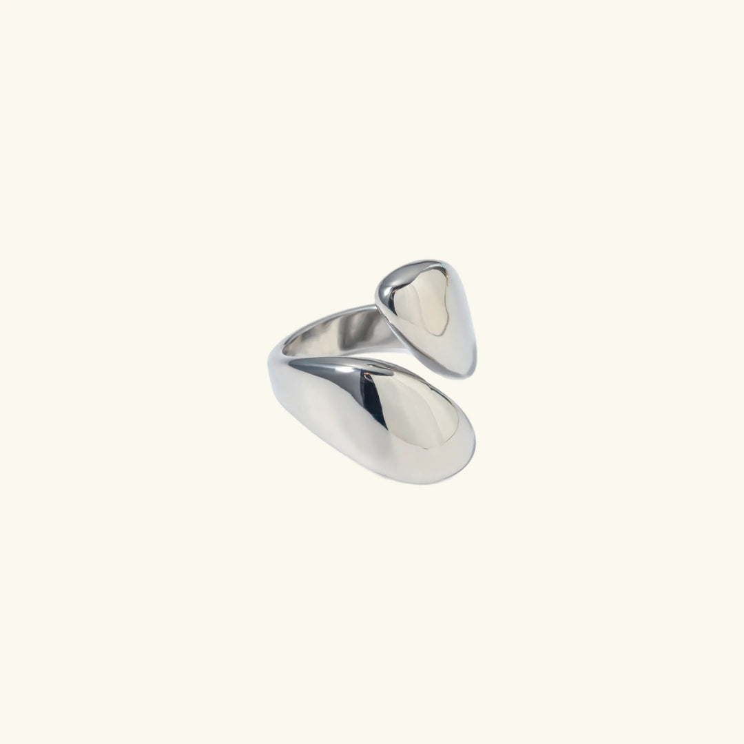 Gold-Plated Adjustable Ring with Sculptural Design