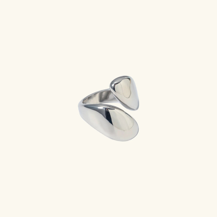 Gold-Plated Adjustable Ring with Sculptural Design