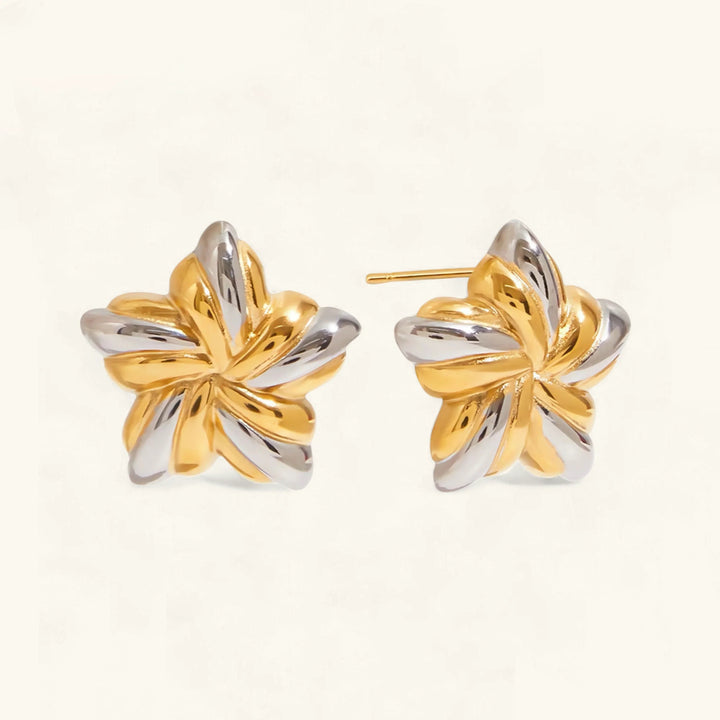 Gold-Plated Star Stud Earrings for Women
