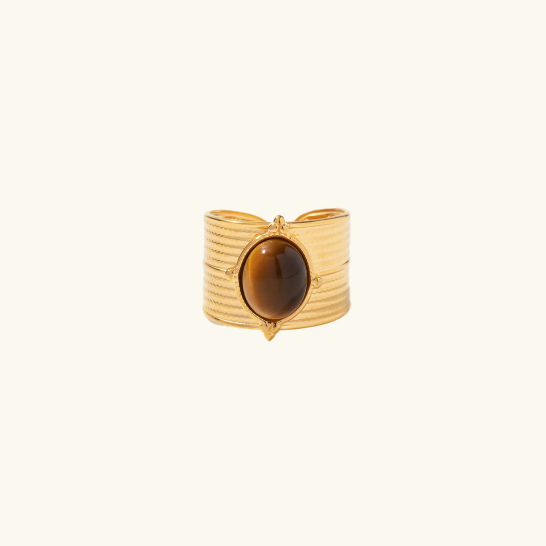 Gold-Plated Ring with Freshwater Pearl with timeless elegant look