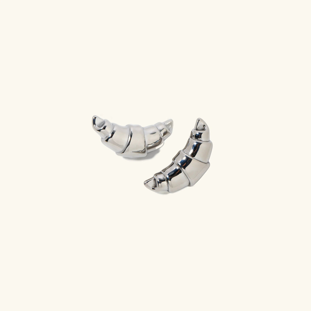 Gold-Plated Chunky Round Stud Earrings