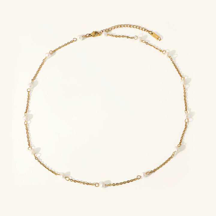 Gold Plated Faux Pearl Layered Necklace Set for Women