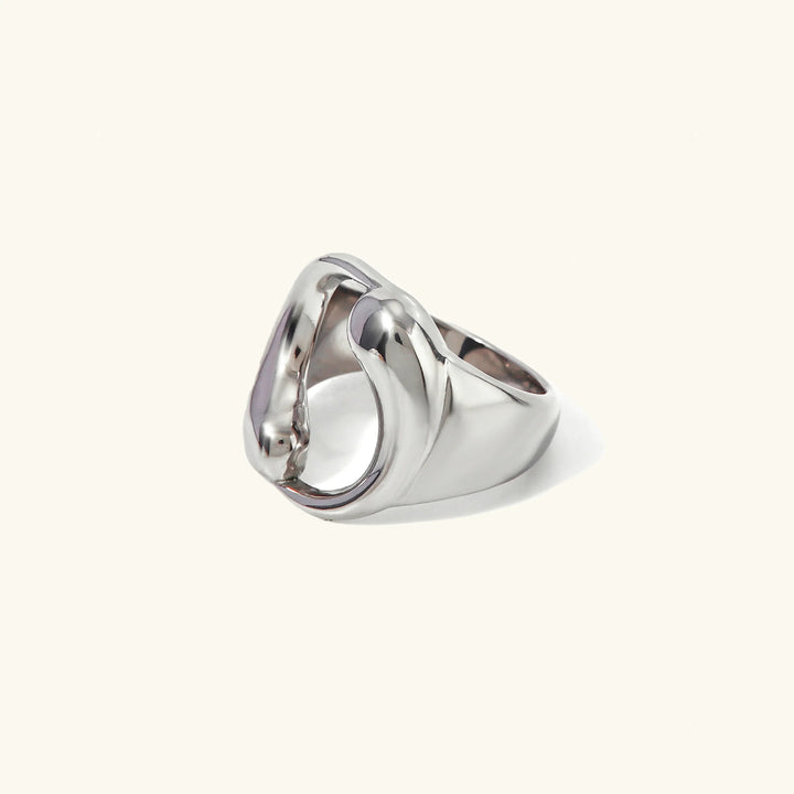Gold-Plated Abstract Ring